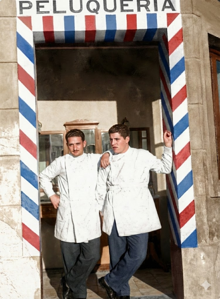 Imagen del interior de la barbería